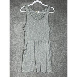Anthropologie Francesca's Birdcage Tank Dress Womens‎ Large Stretch Gray Pockets
